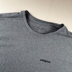 Patagonia Responsibili-Tee P-6 Logo Mens XL Gray Short Sleeve T-Shirt 0093